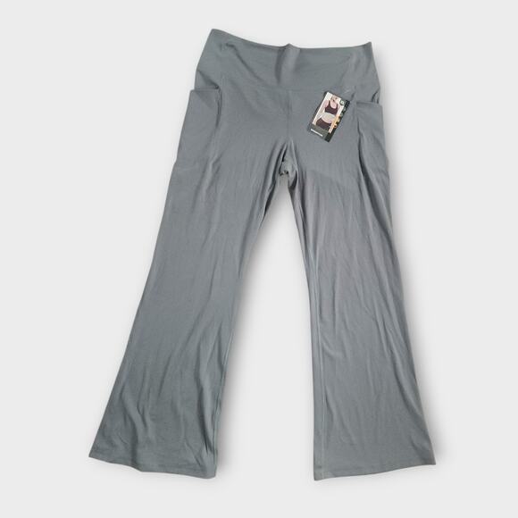 Avia softsculpt Flare Leggings Women's XL Green Stretch Active Moisture Wicking - Picture 1 of 10